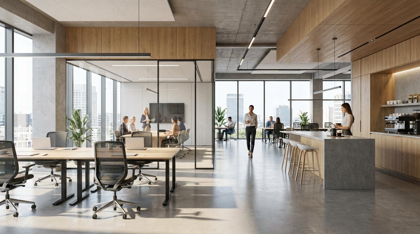Bureau moderne corporate IA